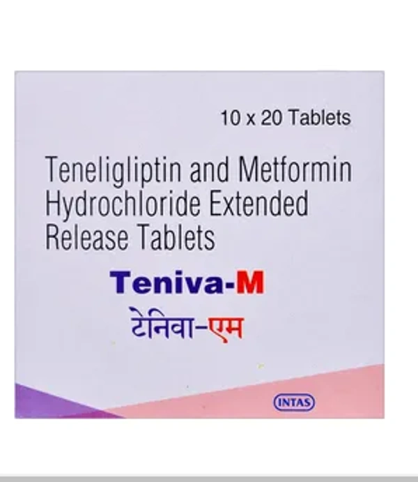 Teniva-M Tablet - 1 Strip ( 20 Tablets), Metformin (500mg) + Teneligliptin (20mg)