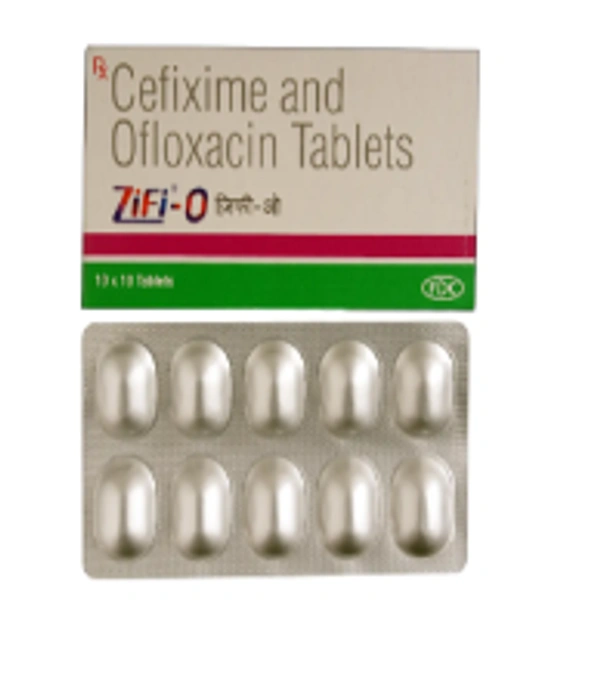 Zifi-O TABLET - 1 Strip ( 10 Tablet), Cefixime (200mg) ofloxacin (200mg)