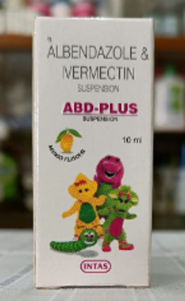 Abd Plus Syrup - 10ml, Mango, Ivermectin (3mg) + Albendazole (200mg)
