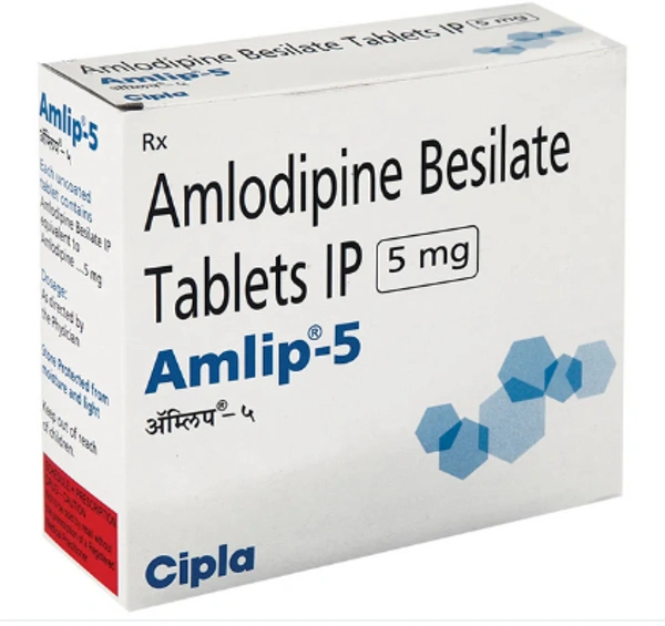 Amlip 5 Tablet - 1 STRIP (10 Tablets), Amlodipine (5mg)