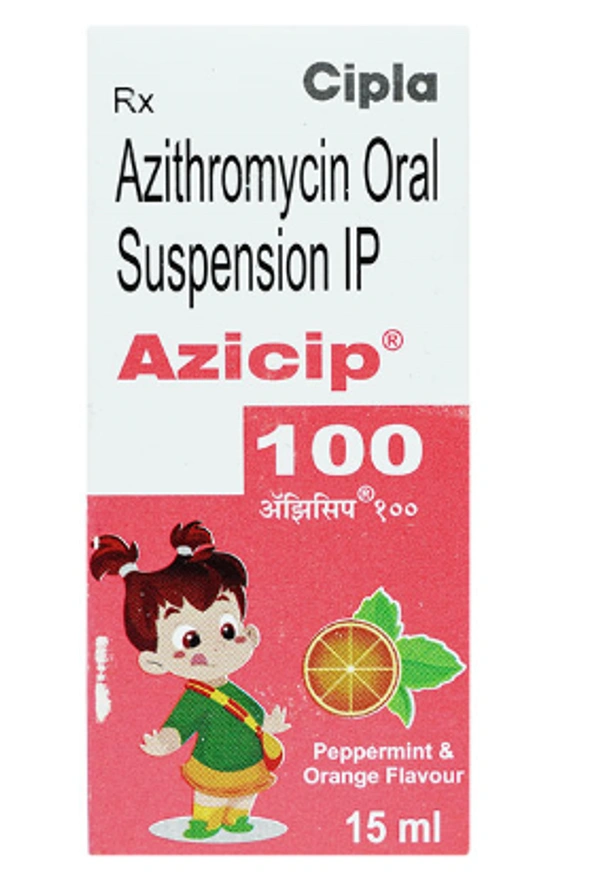 Azicip 100mg Oral Suspension - 15ml, Azithromycin (100mg)