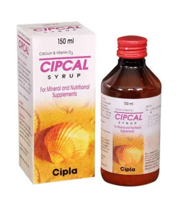 Cipcal Syrup 150ml for Bone, Joint and Muscle Care - 150 ml, Calcium carbonate from an organic source (powdered oyster shells) Vitamin D3