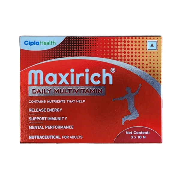 Cipla Maxirich Daily Multivitamin Capsules - 1 Strip ( 10 Capsules)
