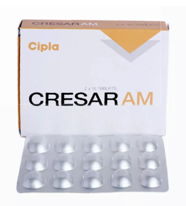 Cresar AM Tablet - 1 Strip (15 Tablets), Telmisartan (40mg) + Amlodipine (5mg)