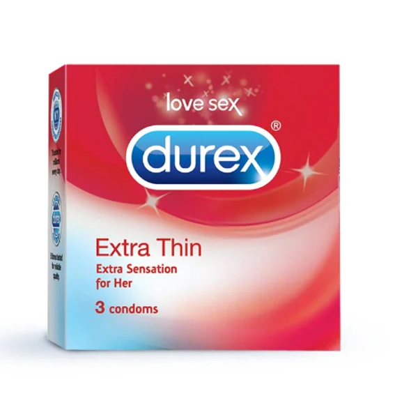 Durex Extra Thin - 3 Condoms - 3 condoms