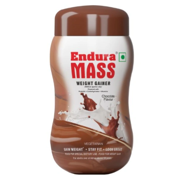 CIPLA Endura Mass Weight Gainer (500GM) - 500 gm, Chocolate