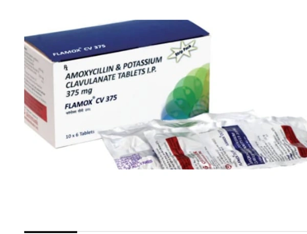 Flamox CV 375 Tablet - 1 Strip (6 Tablets), Amoxycillin (250mg) + Clavulanic Acid (125mg)
