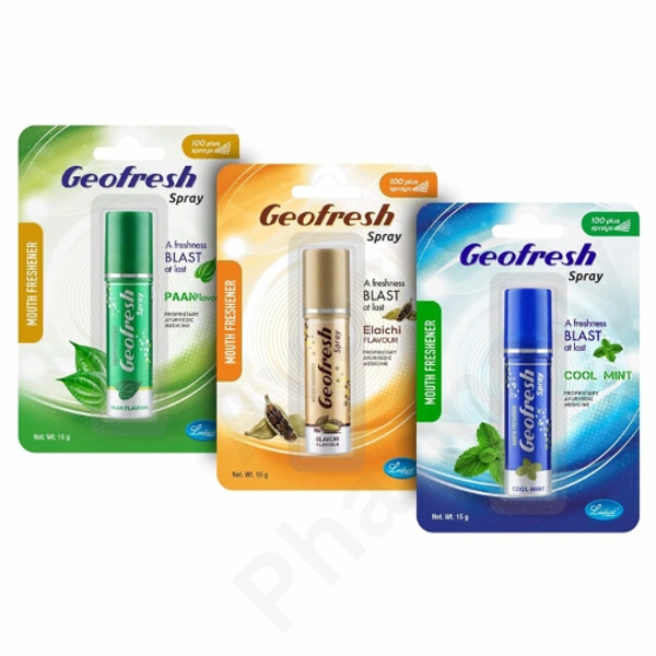 Leeford Healthcare Ltd Leeford Geofresh Instant Mouth Freshener Spray (15gm) (PAAN-ELAICHI-MINT)