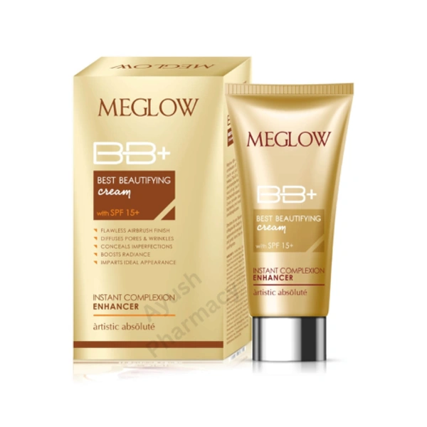 Leeford Healthcare Ltd Leeford Meglow Best Beautifying BB+ Fairness Cream With Spf 15+ (30g)