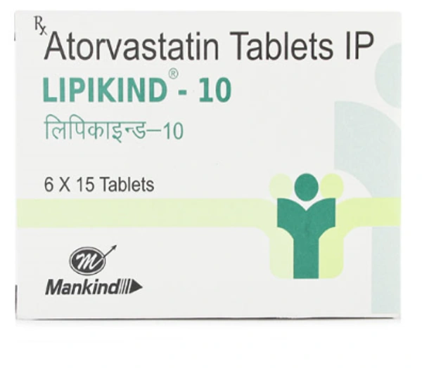 Lipikind-F Tablet - 1 STRIP (10 Tablets), Atorvastatin (10mg) + Fenofibrate (160mg)