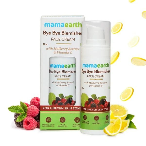Mamaearth Bye Bye Blemishes Face Cream for Reducing Pigmentation and Blemishes with Mulberry Extract and Vitamin C (30ml)