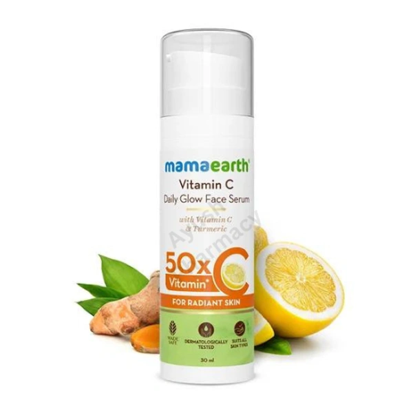 Mamaearth Vitamin C Daily Glow Face Serum With Vitamin C & Turmeric for Radiant Skin (30ml)