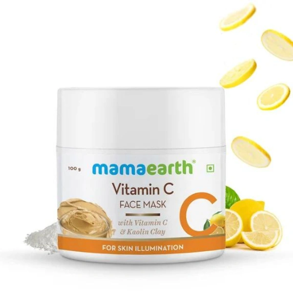 Mamaearth Vitamin C Face Mask With Vitamin C and Kaolin Clay for Skin Illumination (100gm)