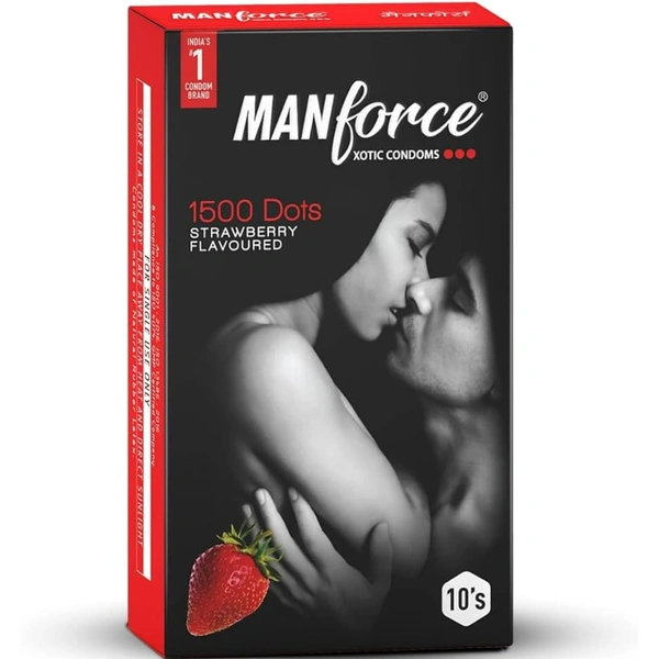 Mankind Pharma Manforce Xotic Strawberry Flavoured Condoms (10 N Condoms)