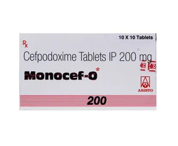 Monocef O 200 Tablet - 1 Strip (10 Tablets), Cefpodoxime 200mg