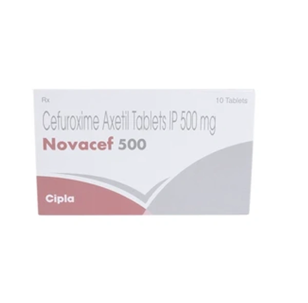 Novcaef 500 Tablet - 1 Strip (10 Tablets), Cefuroxime (500mg)
