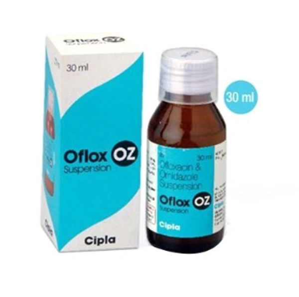 Oflox OZ Suspension - 30ml, Ofloxacin (50mg/5ml) + Ornidazole (125mg/5ml)
