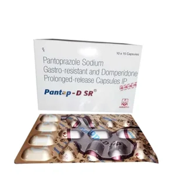 Pantop-D SR Capsule - 1 Strip (15 Tablets), Domperidone (30mg) + Pantoprazole (40mg)