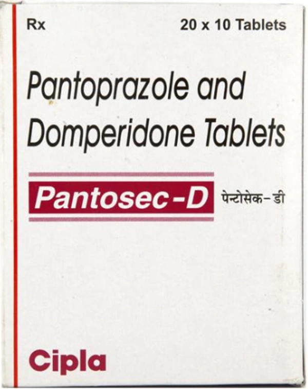 Pantosec-D Tablet - 1 Strip (10 Tablets), Domperidone (10mg) + Pantoprazole (40mg)