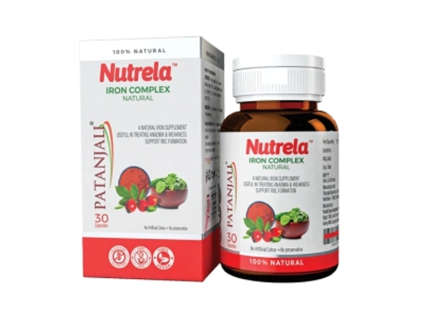 Patanjali Nutrela Natural Iron Complex Capsule (30Caps)