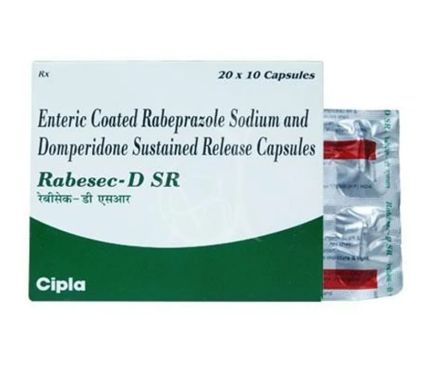 Rabesec-D SR Capsule - 1 Strip ( 10 Tablets), Domperidone (30mg) + Rabeprazole (20mg)