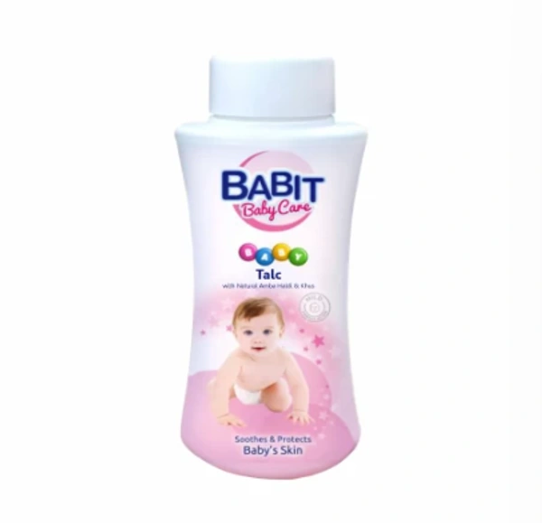 Babit Baby Powder for Soft and Smooth Skin - Yashad bhasma(Classical Preparation), Ghrit kumari(Aloe barbadensis), Khus(Vetiveria zizanioides), Vitamin E, Fragrance Rose.