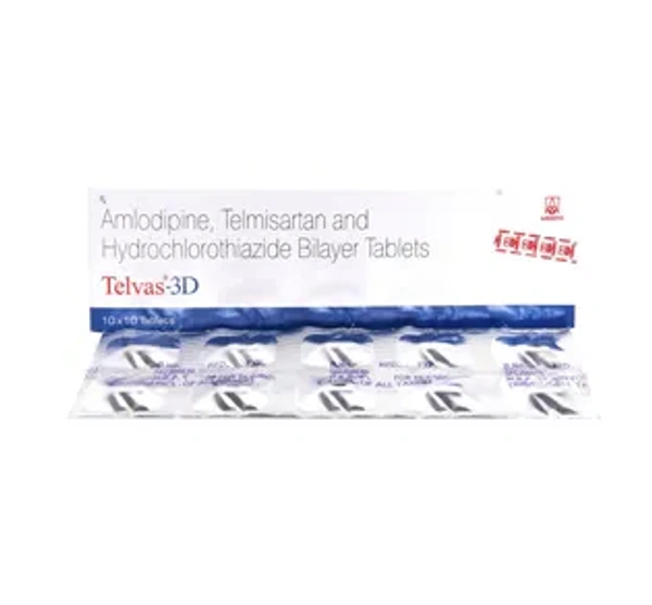 Telvas 3D Tablet - 1 STRIP (10 Tablets), Telmisartan (40mg) + Amlodipine (5mg) + Hydrochlorothiazide (12.5mg) Storage