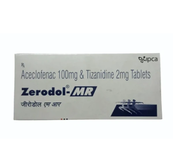Zerodol MR Tab - 1 Strip (10 Tab), Aceclofenac(100mg)-Tizanidine(2mg)