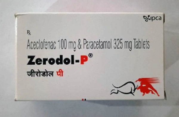 Zerodol P Tab - 1 strip ( 10 tab), Aceclofenac(100mg)-Paracetamol(325mg)