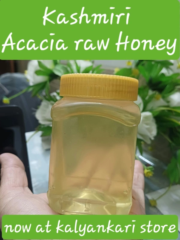KALYANKARI Pure Kashmiri Acacia Honey 500g – 100% Natural, Raw & Unprocessed Premium Honey – Light & Mild Flavor – Healthy Natural Sweetener & Immunity Booster - 500G