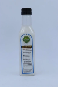 KALYANKARI Wood Cold Pressed Coconut oil - 1LTR Kolhu/Kacchi Ghani/Chekku Method | Plastic Bottle | Natural & Chemical-Free | Edible Grade | Ideal for Cooking, Skin & Hair, Baby Massage - 1LTR