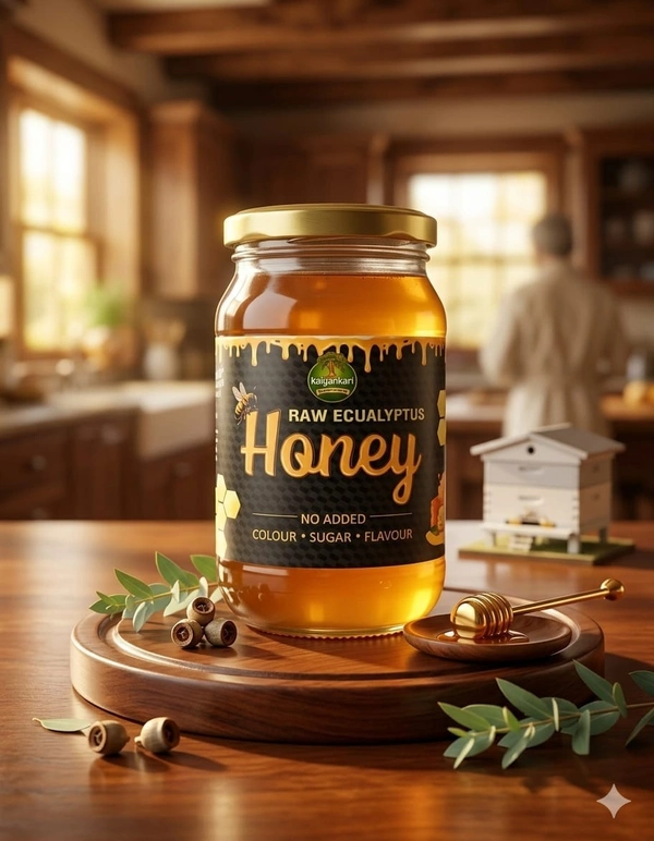 kalyankari Raw Eucalyptus Honey - 500grm| 100% Pure & Natural | No Added Sugar | Immunity Booster | Kalyankari