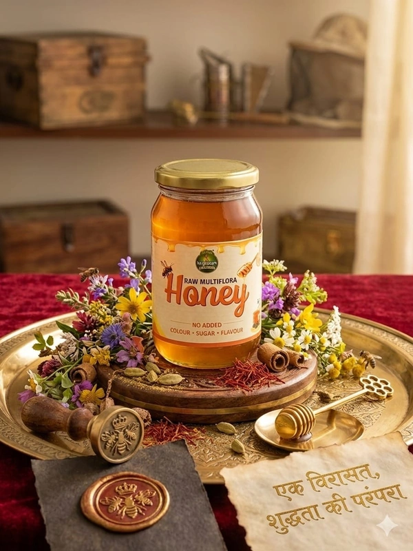 kalyankari Kalyankari Raw Multiflora Honey – 500grm / 100% Pure, Natural & Unprocessed Honey | No Added Sugar