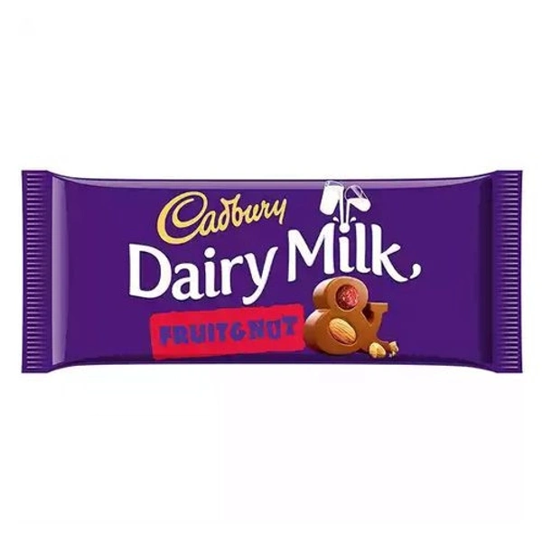 Cadbury Dairy Milk Fruit &Nut 80gm Rs 90/-