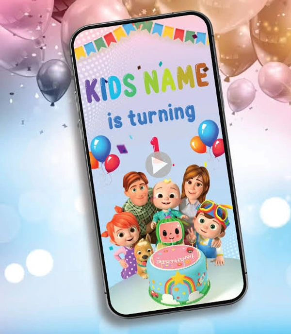 Coco Melon Theme Video Invitation 