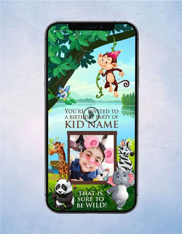Jungle Theme Video Invitation 