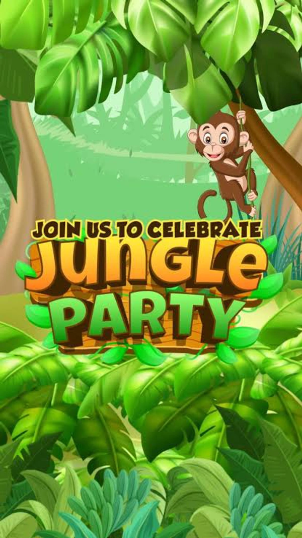 Jungle Safari Theme Video invitation 