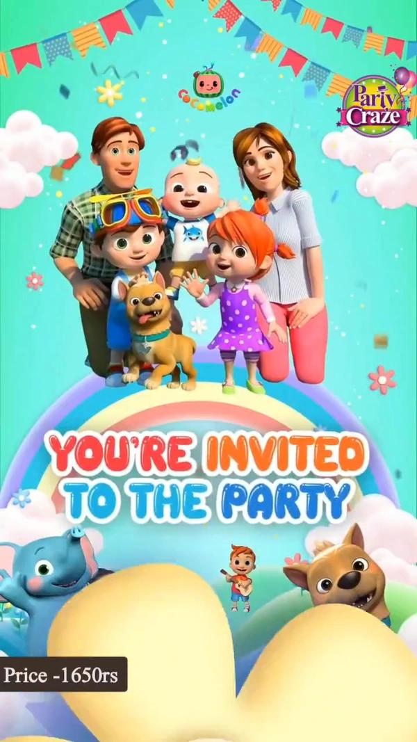 Coco Melon Theme Video Invitations 