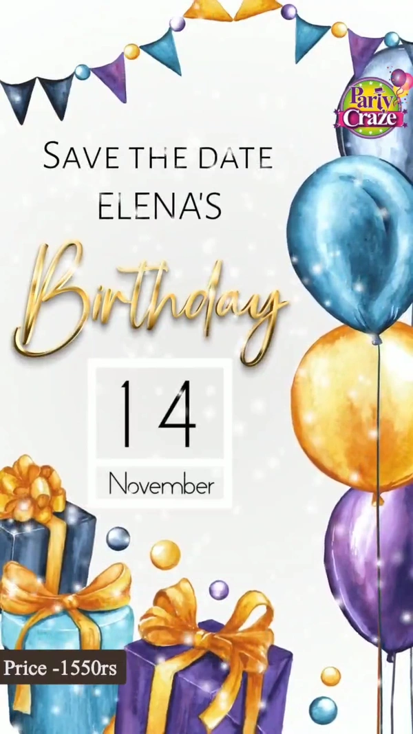 Metallic Theme Video Invitations 