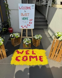 Baby Welcome Decoration At Home With Flowers In Patna