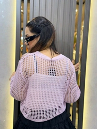 132214 Beautiful Crochet Top With Inner