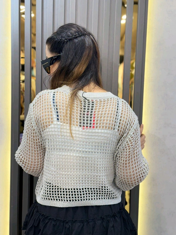 132214 Beautiful Crochet Top With Inner
