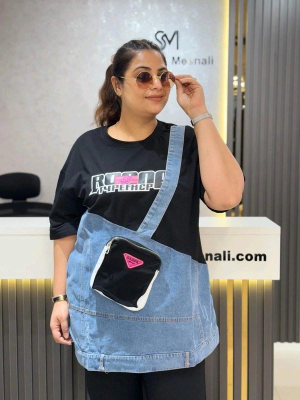 132119 Beautiful Denim Dress With Pocket