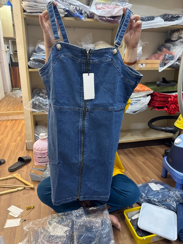 132207 Beautiful Denim Midi Dress