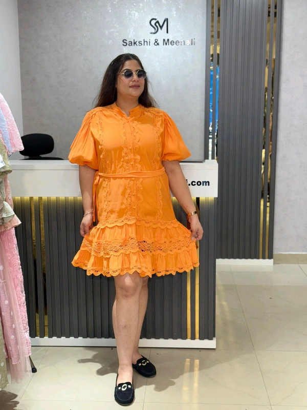 132153 Beautiful Dress With Inner And Belt