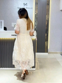 132003 Beautiful Dress With Pearl Detailing