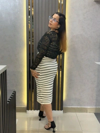 132238 Beautiful Knitted Dress With Crochet Jacket