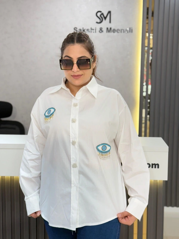131926 Beautiful Shirt With Evil Eye Detailing