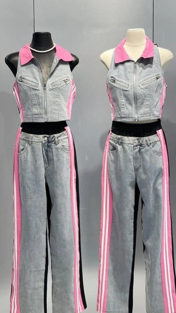 131795 Denim Fusion Sporty Cord Set