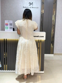 132242 Elegant Dress With Pearl And Stud Detailing